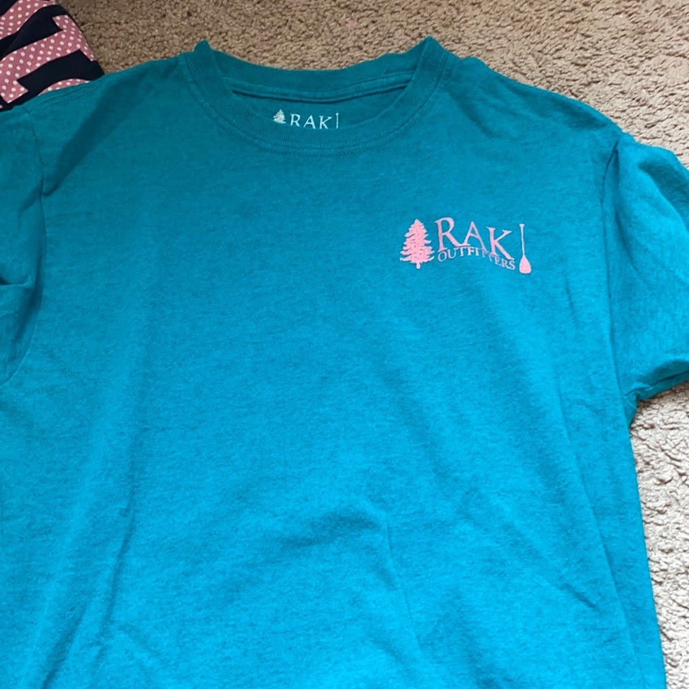 RAK outfitters navy and pink t shirt